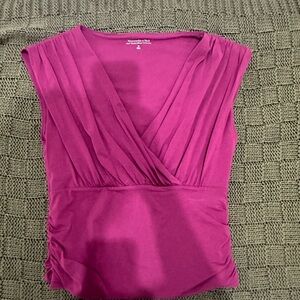 Abercrombie Ruched Pink Sleeveless Top Size Medium